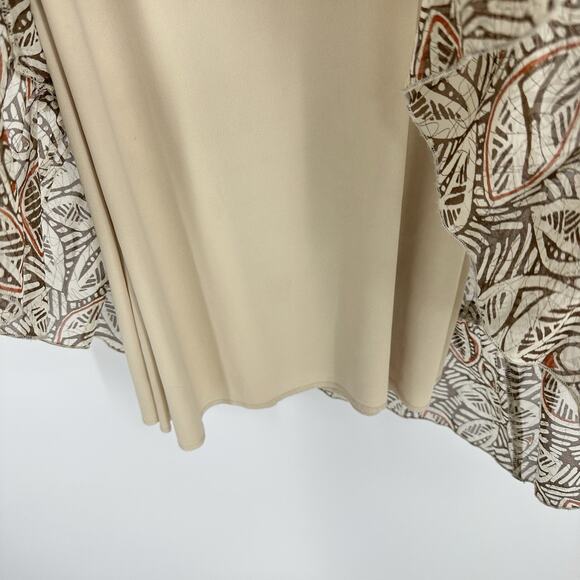 Y2K Sangria Silk Dress Beaded Babydoll Floral Boho Fairy Read Women’s XS-S Cream - Picture 8 of 13